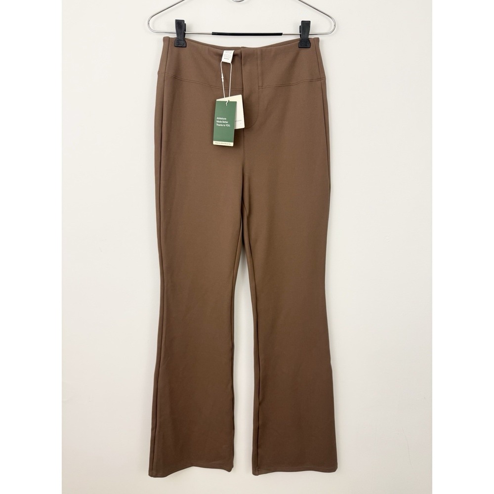 Halara NEW Flex High Waisted Back Side Pocket Slight Flare Work Pants Small Teak